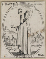 KG 10223
<br/>
Heilige Macarius ("Heiligenkalender")
<br/>
<em>Callot, Jacques (1592 - 1635)</em>